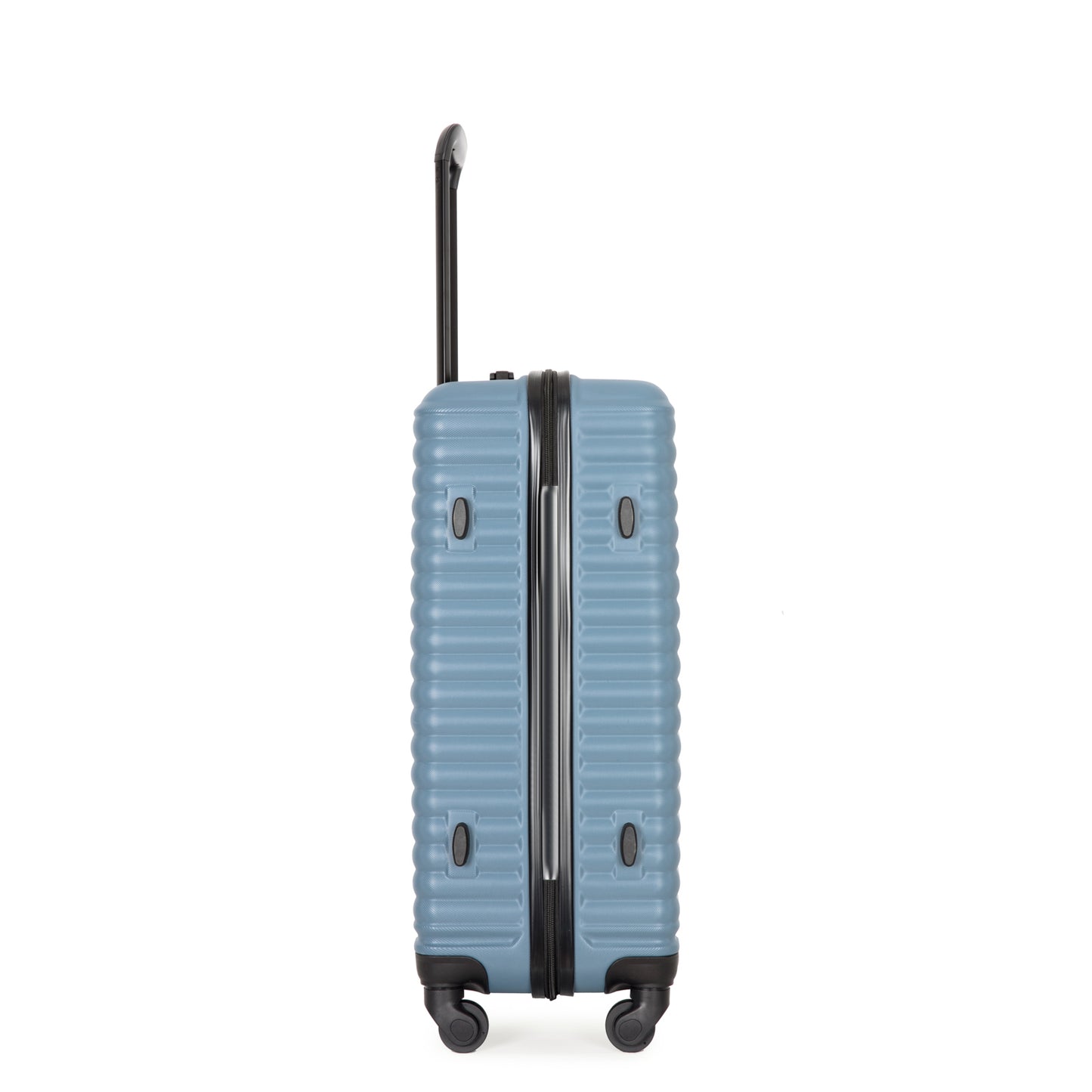 3 Piece Luggage Sets ABS Lightweight Suitcase with Two Hooks, Spinner Wheels, TSA Lock, (20/24/28) Blue