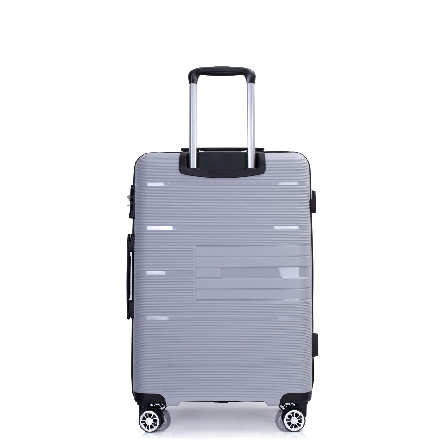 Hardshell Suitcase Double Spinner Wheels PP Luggage Sets Lightweight Durable Suitcase with TSA Lock,3-Piece Set (20/24/28) , Silver