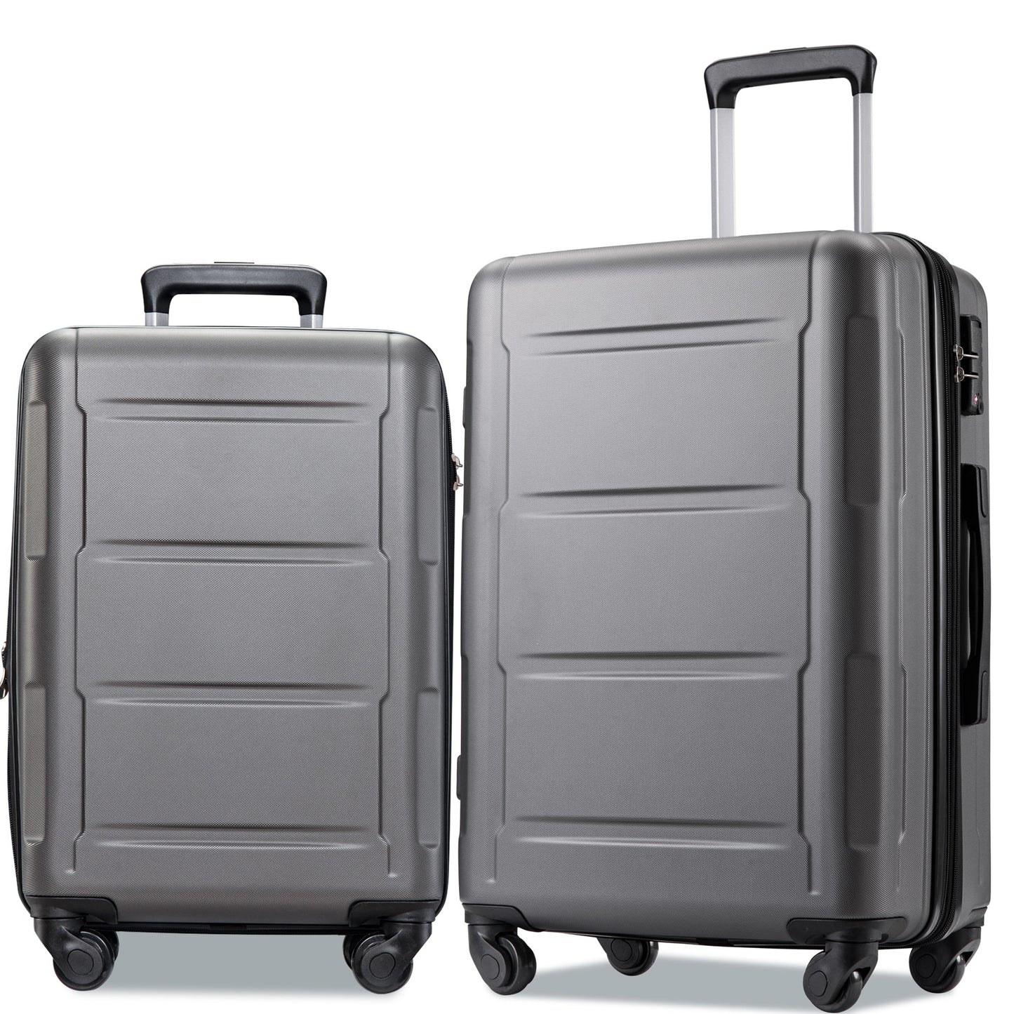 Expanable Spinner Wheel 2 Piece Luggage Set ABS Lightweight Suitcase with TSA Lock 20inch+24inch