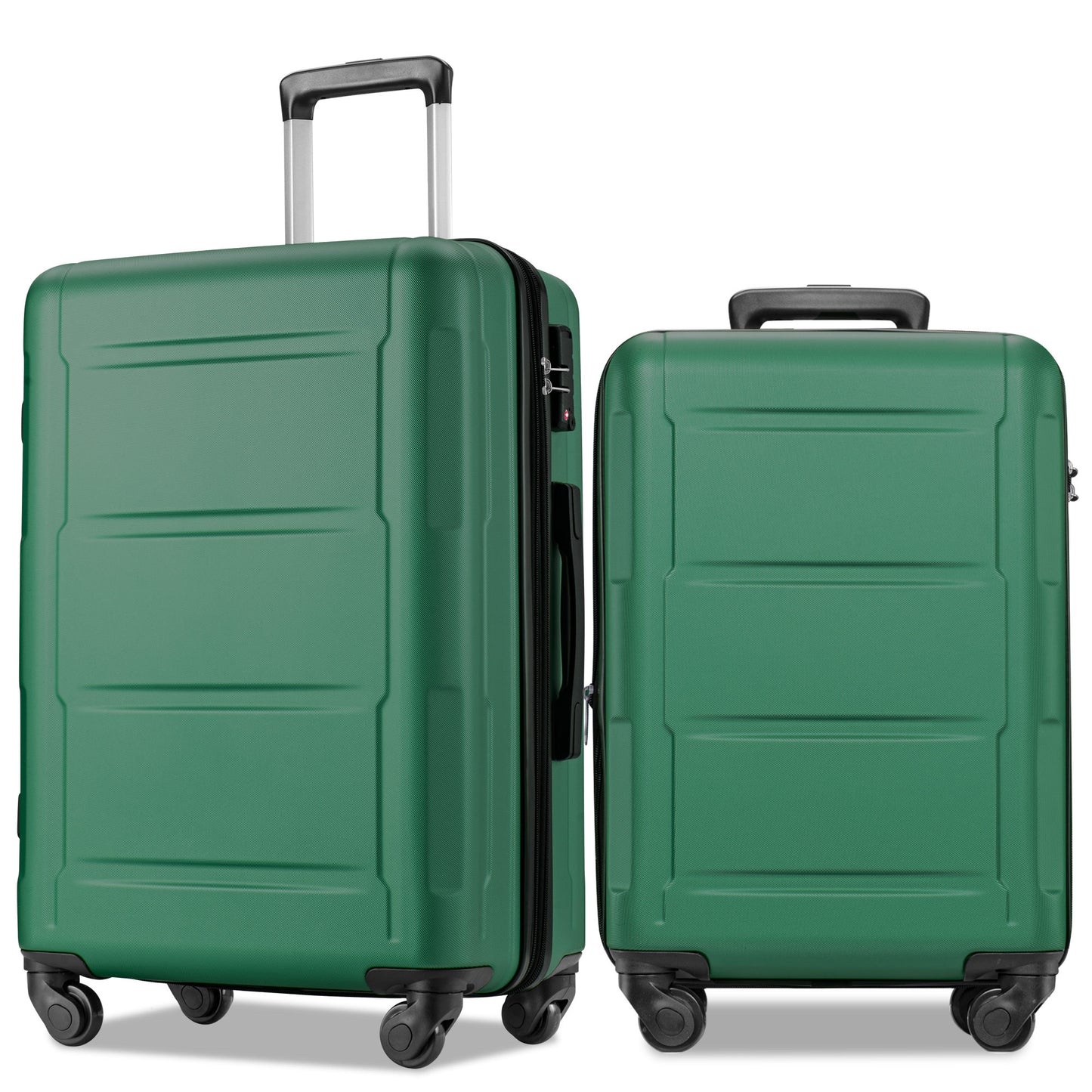 Expanable Spinner Wheel 2 Piece Luggage Set ABS Lightweight Suitcase with TSA Lock 20inch+24inch