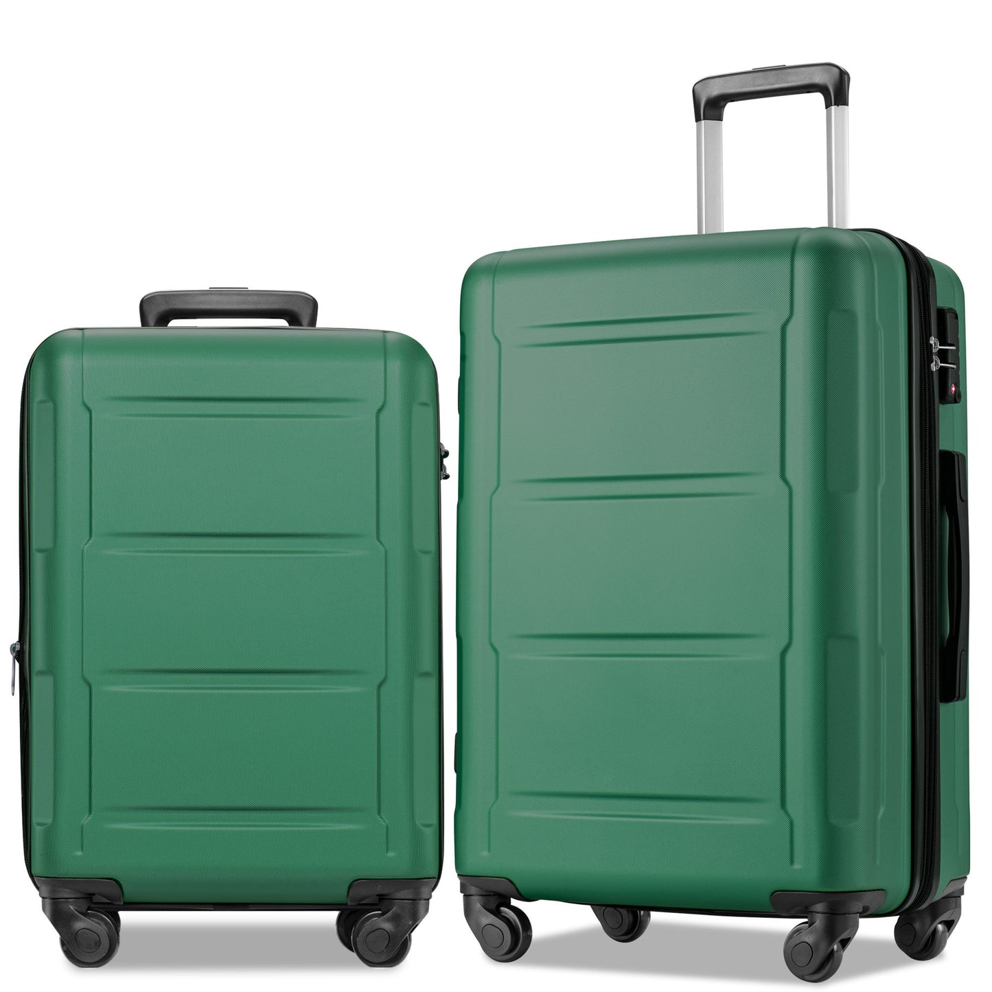 Expanable Spinner Wheel 2 Piece Luggage Set ABS Lightweight Suitcase with TSA Lock 20inch+24inch