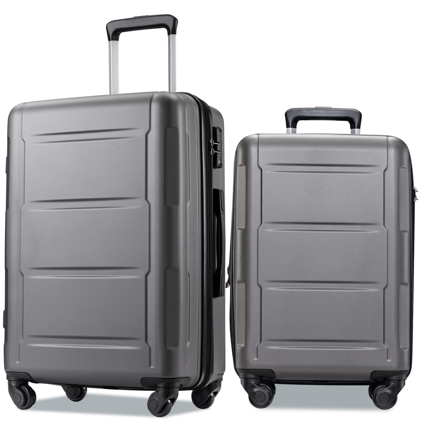 Expanable Spinner Wheel 2 Piece Luggage Set ABS Lightweight Suitcase with TSA Lock 20inch+24inch