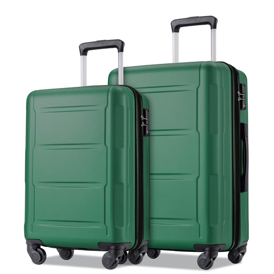 Expanable Spinner Wheel 2 Piece Luggage Set ABS Lightweight Suitcase with TSA Lock 20inch+24inch