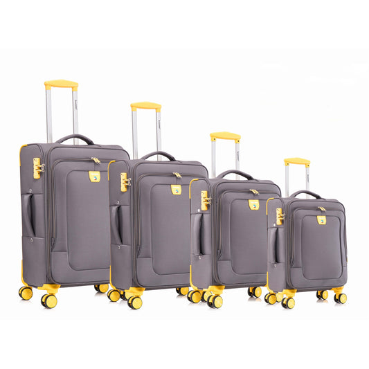 Four-piece fabric luggage set,  suitcase for travel, school and business trip (20/24/28/32in)