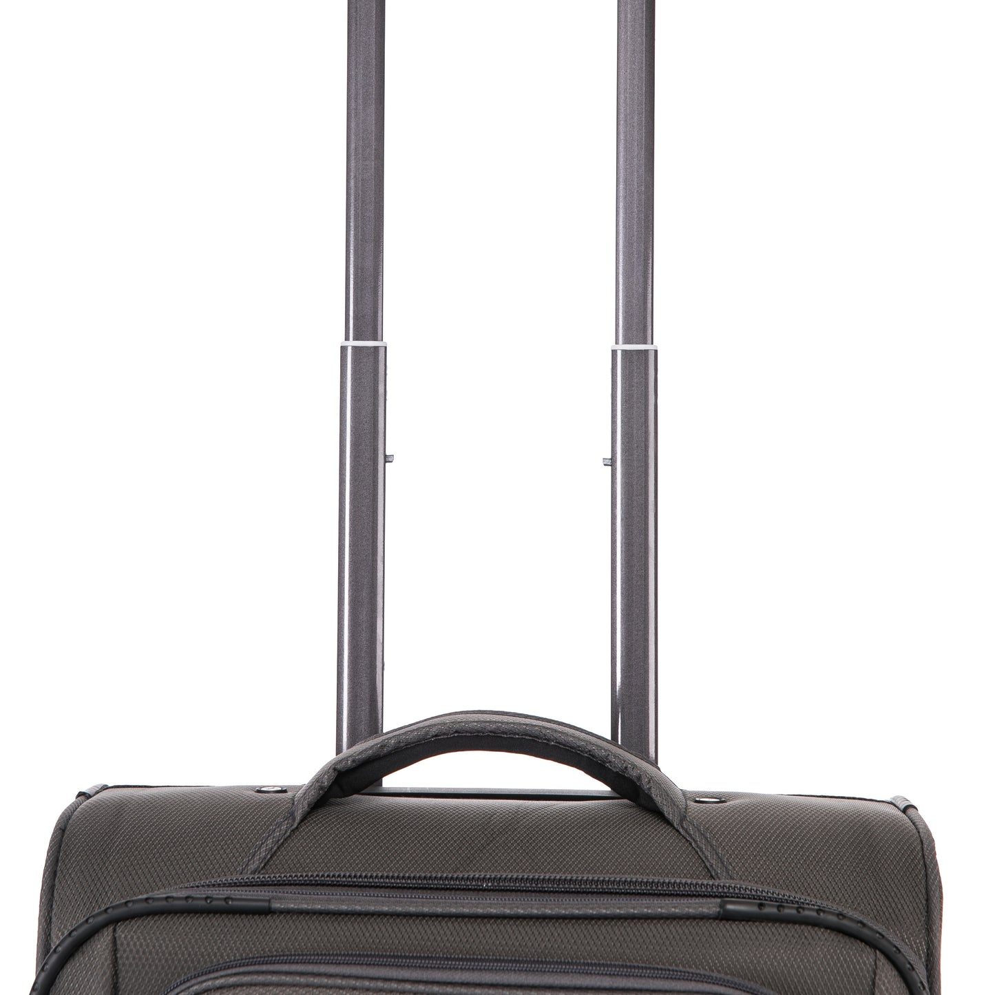 3-piece fabric soft luggage set with swivel wheels and password lock, gray, 20/26/30 inches